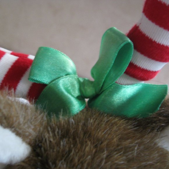 APPLAUSE Christmas Holiday Reindeer 12" Plush Vintage Candy Cane Striped Antlers - Picture 8 of 9
